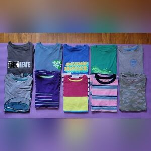 Lot of 10 Kids Graphic T-Shirt Bundle - Size Youth Large (12-14) - Cat and Jack